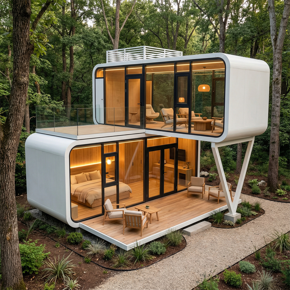 Cabină de camping cu capsulă spațială de tip V, ecologică, impermeabilă