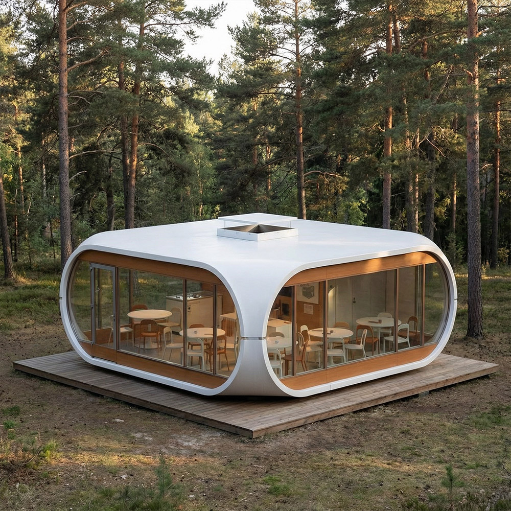 Capsulă detașabilă cu un singur strat, în formă neregulată, cu mere